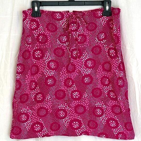 Vintage Esprit Women's Skirt Sz‎ 9/10 Pink & White Bubble Pattern Zip Closure - Picture 1 of 6